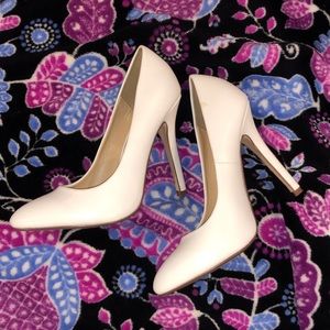 white high heels